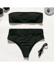 Wysokiej talii brazylijski neon bikini 2020 pas stroje kąpielowe kobiety Bandeau kostium kąpielowy damski push up kostium kąpiel