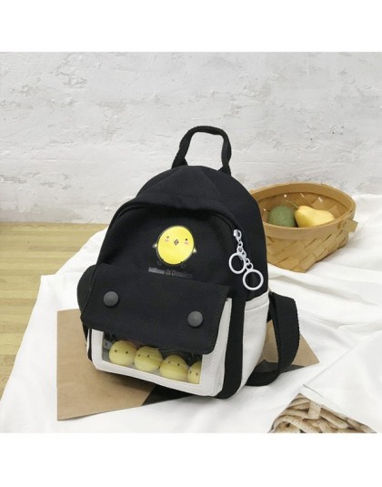 Fashion School Backpack Women 2019 College Girls Cute Cartoon małe żółte torby na ramię studenci dwuczęściowe plecaki szkolne