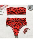 Wysokiej talii brazylijski neon bikini 2020 pas stroje kąpielowe kobiety Bandeau kostium kąpielowy damski push up kostium kąpiel
