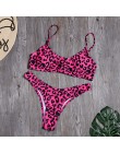Kobiety Sexy Leopard bikini nadruk węża strój kąpielowy zakrętka tubki wysokie cięcie strój kąpielowy brazylijskie stroje kąpiel