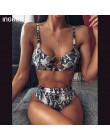 INGAGA wysokiej talii Bikini 2020 Push Up strój kąpielowy Leopard stroje kąpielowe kobiety brazylijski Bikini Set Biquini Sexy s