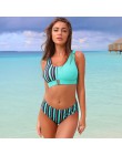 2020 nowy Sexy wysokiej talii strój kąpielowy bikini kobiety stroje kąpielowe Bandeau zestaw bikini push-up klamra strój kąpielo