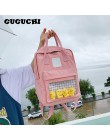 Plecak szkolny kobiety 2019 marka kobieta Cute Cartoon przezroczyste tornistry dla uczniów torby na ramię moda Canvas plecaki to