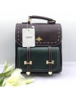CASMOR plecaki w stylu vintage kobiety klasyczna stara szkoła dla dziewczynek moda tornister PU skóra wysokiej jakości plecak