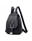 HBWJ czarne kobiety PU skórzane plecaki Vintage torba na ubrania damskie panie duży plecak podróżny Mochilas torby szkolne dla d