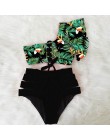 2020 seksowne Bikini stroje kąpielowe kobiety strój kąpielowy Push Up Biquini brazylijski Bikini Set związywane lato Bikini druk