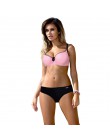 ESSV strój kąpielowy czerwony zestaw bikini push-up Plus rozmiar kobiety stroje kąpielowe Sexy wyściełana regulowana pasek grani