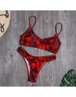 Kobiety Sexy Leopard bikini nadruk węża strój kąpielowy zakrętka tubki wysokie cięcie strój kąpielowy brazylijskie stroje kąpiel
