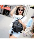 Yogodlns moda kobiety plecak najnowszy stylowy fajny czarny PU skóra sowa plecak kobiet gorąca sprzedaż kobiet torba na ramię to