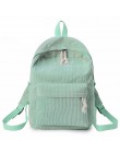 Styl Preppy miękki plecak z tkaniny kobiet sztruks projekt szkolny plecak dla nastoletnich dziewcząt w paski plecak kobiet aksam