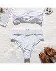 Wysokiej talii brazylijski neon bikini 2020 pas stroje kąpielowe kobiety Bandeau kostium kąpielowy damski push up kostium kąpiel
