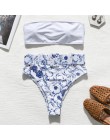 Wysokiej talii brazylijski neon bikini 2020 pas stroje kąpielowe kobiety Bandeau kostium kąpielowy damski push up kostium kąpiel