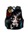 Wymienny wzór fajny gotycki plecak z czaszką kobiety plecak Bagpack Student School torba dla nastolatki dziewczyny Bookbag pleca