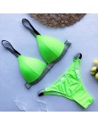Czarny biały wysokiej talii Bikini 2020 strój kąpielowy kobiety stroje kąpielowe biustonosz Halter Push Up zestaw kąpiel strój k