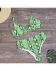 Kobiety Sexy Leopard bikini nadruk węża strój kąpielowy zakrętka tubki wysokie cięcie strój kąpielowy brazylijskie stroje kąpiel