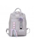 4 sztuk/zestaw wstążka łańcuch Bowknot list Mochila plecak płócienny plecaki podróżne wypoczynek plecaki dla nastolatek dziewczy