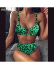 INGAGA wysokiej talii Bikini 2020 Push Up strój kąpielowy Leopard stroje kąpielowe kobiety brazylijski Bikini Set Biquini Sexy s