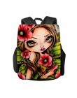 Wymienny wzór fajny gotycki plecak z czaszką kobiety plecak Bagpack Student School torba dla nastolatki dziewczyny Bookbag pleca