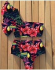 2020 seksowne Bikini stroje kąpielowe kobiety strój kąpielowy Push Up Biquini brazylijski Bikini Set związywane lato Bikini druk