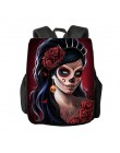 Wymienny wzór fajny gotycki plecak z czaszką kobiety plecak Bagpack Student School torba dla nastolatki dziewczyny Bookbag pleca