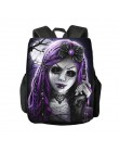 Wymienny wzór fajny gotycki plecak z czaszką kobiety plecak Bagpack Student School torba dla nastolatki dziewczyny Bookbag pleca
