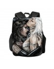 Wymienny wzór fajny gotycki plecak z czaszką kobiety plecak Bagpack Student School torba dla nastolatki dziewczyny Bookbag pleca