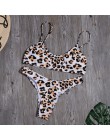 Kobiety Sexy Leopard bikini nadruk węża strój kąpielowy zakrętka tubki wysokie cięcie strój kąpielowy brazylijskie stroje kąpiel