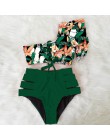 2020 seksowne Bikini stroje kąpielowe kobiety strój kąpielowy Push Up Biquini brazylijski Bikini Set związywane lato Bikini druk