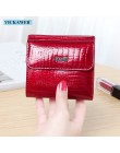VICKAWEB Mini portfel kobiety oryginalne skórzane portfele moda Alligator Hasp portfel kobieta mała kobieta portfele i portmonet