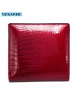 VICKAWEB Mini portfel kobiety oryginalne skórzane portfele moda Alligator Hasp portfel kobieta mała kobieta portfele i portmonet