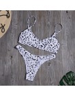 Kobiety Sexy Leopard bikini nadruk węża strój kąpielowy zakrętka tubki wysokie cięcie strój kąpielowy brazylijskie stroje kąpiel