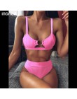 INGAGA wysokiej talii Bikini 2020 Push Up strój kąpielowy Leopard stroje kąpielowe kobiety brazylijski Bikini Set Biquini Sexy s