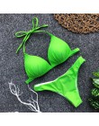 Czarny biały wysokiej talii Bikini 2020 strój kąpielowy kobiety stroje kąpielowe biustonosz Halter Push Up zestaw kąpiel strój k