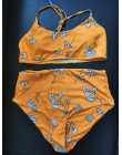 2020 nowe damskie seksowne Bikini Mujer wzburzyć Biquinis brazylijskie stroje kąpielowe lato kwiatowy drukowane strój kąpielowy 