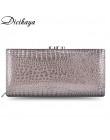 DICIHAYA marka prawdziwej skóry kobiet portfele krokodyl druku długi portfel z zamkiem i klamerką panie Clutch Bag torebka kobie