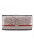 DICIHAYA marka prawdziwej skóry kobiet portfele krokodyl druku długi portfel z zamkiem i klamerką panie Clutch Bag torebka kobie