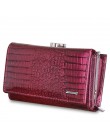 DICIHAYA marka prawdziwej skóry kobiet portfele krokodyl druku długi portfel z zamkiem i klamerką panie Clutch Bag torebka kobie
