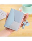 Geometryczne kobiety sprzęgła różowe portfele etui na telefon torebka Ptgirl posiadacz karty Patchwork kobiety długi portfel pan