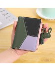 Geometryczne kobiety sprzęgła różowe portfele etui na telefon torebka Ptgirl posiadacz karty Patchwork kobiety długi portfel pan