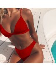 Hirigin stringi Bikini Set 2019 nowych kobiet stroje kąpielowe Pure Color Push Up usztywniony kostium kąpielowy Biquini strój ką