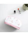 UOSC Portable Flamingo kosmetyczka dwuwarstwowa kosmetyczka podróżna okrągła makijaż torba organizer do pędzli dla kobiety etui