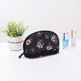 UOSC Portable Flamingo kosmetyczka dwuwarstwowa kosmetyczka podróżna okrągła makijaż torba organizer do pędzli dla kobiety etui