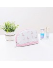 UOSC Portable Flamingo kosmetyczka dwuwarstwowa kosmetyczka podróżna okrągła makijaż torba organizer do pędzli dla kobiety etui