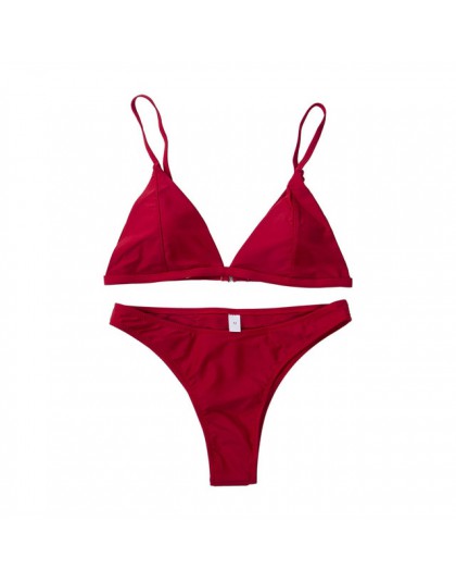 Hirigin stringi Bikini Set 2019 nowych kobiet stroje kąpielowe Pure Color Push Up usztywniony kostium kąpielowy Biquini strój ką