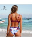 CUPSHE Push Up kwiecisty szal zestawy bikini seksowne stringi damskie dwa kawałki stroje kąpielowe 2020 dziewczyna plaża kostium