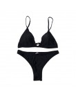 Hirigin stringi Bikini Set 2019 nowych kobiet stroje kąpielowe Pure Color Push Up usztywniony kostium kąpielowy Biquini strój ką