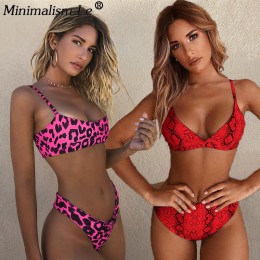 Sexy wzór w cętki Bikini kobiety Bikini Set strój kąpielowy wysokie cięcie strój kąpielowy stroje kąpielowe kobiet lato brazylij