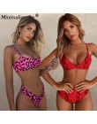 Sexy wzór w cętki Bikini kobiety Bikini Set strój kąpielowy wysokie cięcie strój kąpielowy stroje kąpielowe kobiet lato brazylij