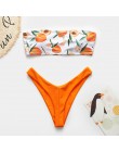 Bikinx Bandeau stroje kąpielowe kobiety push up strój kąpielowy kobiet kaktus drukuj mikrobikini 2019 sexy strój kąpielowy bikin