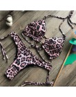Brazylijskie bikini stringi 2020 nadruk liści strój kąpielowy Tassel stroje kąpielowe kobiety Sexy kostium kąpielowy damski Push